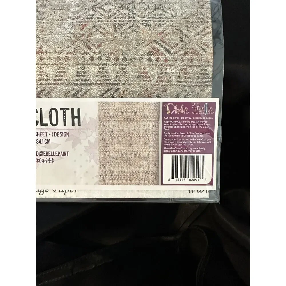 New Sealed Belles & Whistles Ancient Mudcloth Decoupage Rice Paper 23.375x33.12”